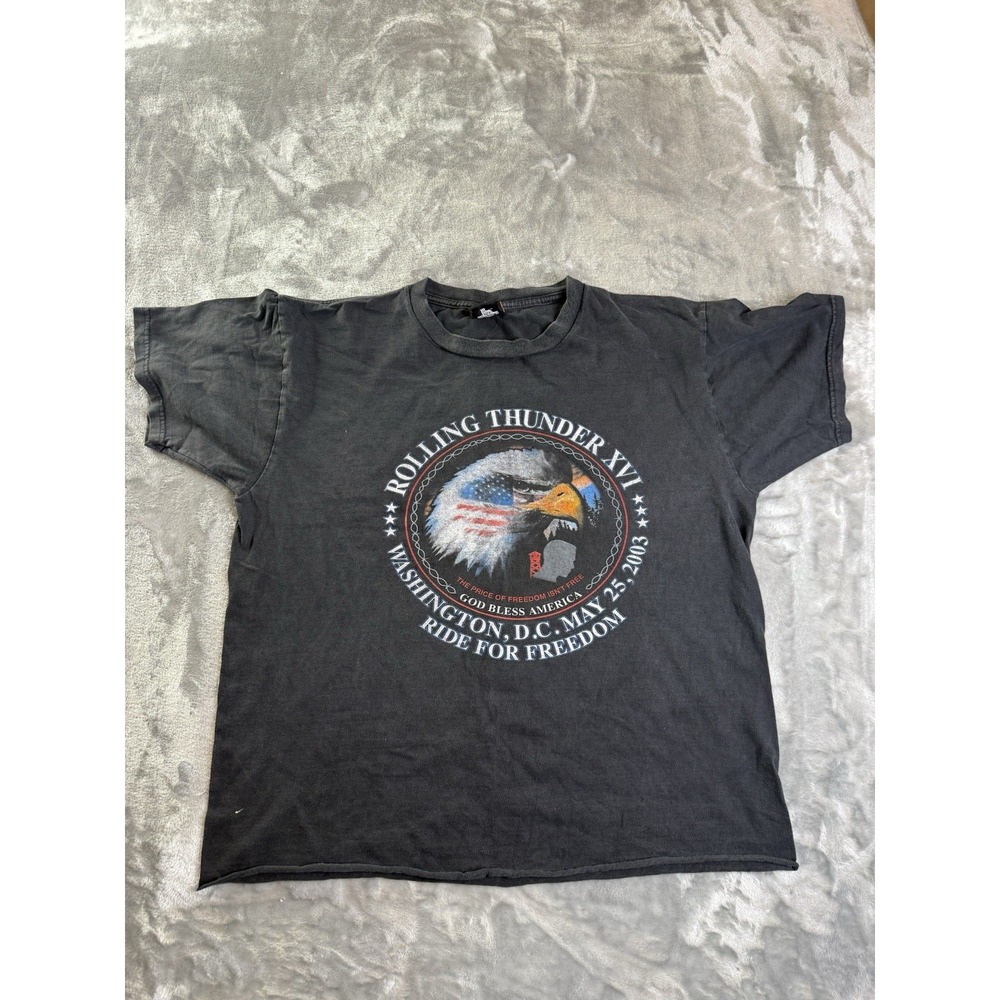 Harley-Davidson Shirt Mens XL Black Rolling Thunder Washington D.C Made In USA
